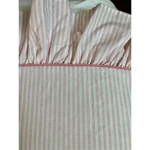 Laura Ashley Full Sheet Set NWOT Pink Striped Ruffle Vintage Cottagecore Bedding